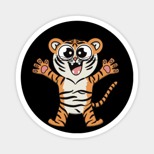 Cheerful Tiger Magnet